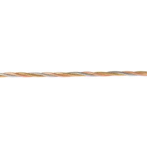 Üç Renkli Altın 14 Ayar 5.73Gr. Kadın Bileklik