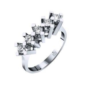 Pırlanta 14 Ayar Kadın Beştaş 0.45 ct. Yüzük