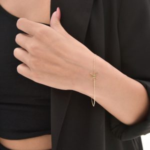 14 Ayar X Altın Zincirli 1.26 Gr. Bileklik